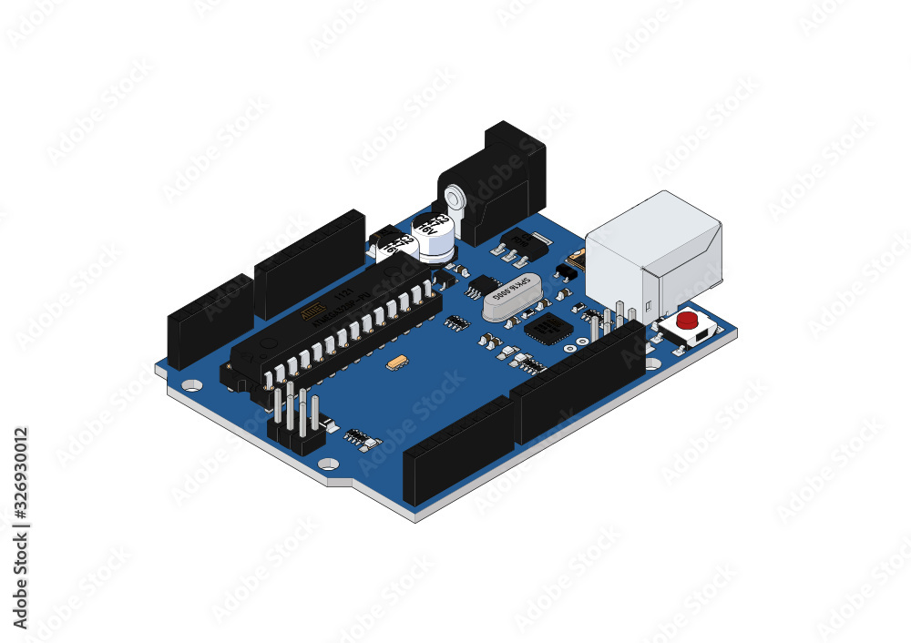 Arduino Uno Rev 3 Stock Vector | Adobe Stock