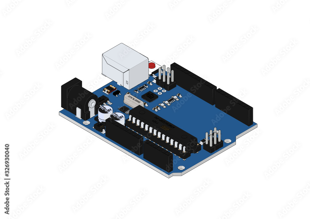 Arduino Uno Rev 3 Stock Vector | Adobe Stock