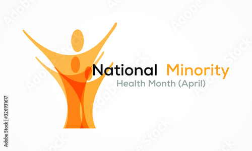 Vector illustration on the theme of National Minority health awareness month of April.