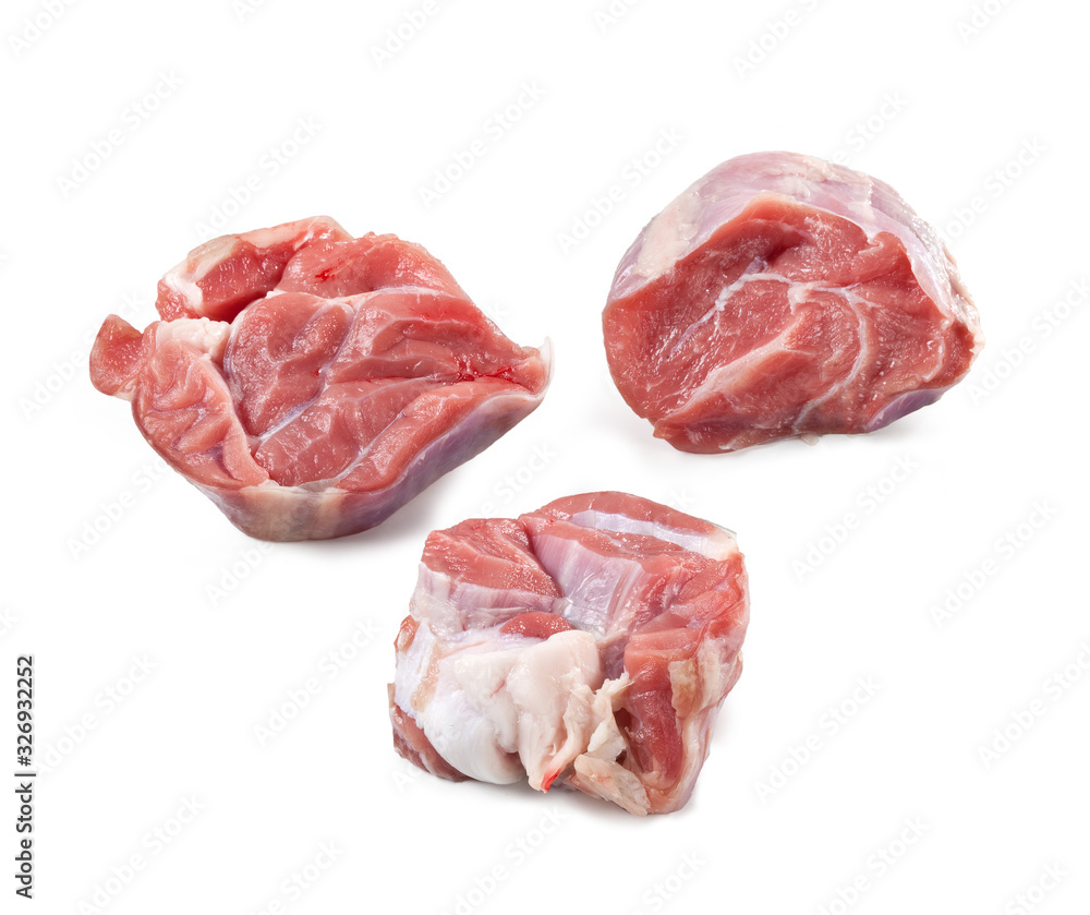 Veal Shank - Raw Meat - Isolated on White Background