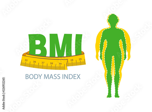 BMI. Body mass index. Weight loss concept. Obesity.