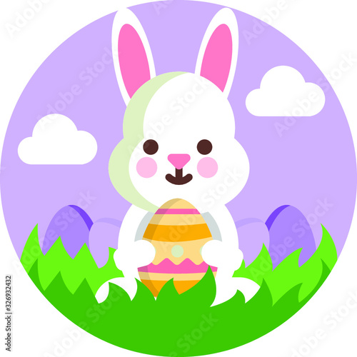 Ester spring icons vector illustration holidays