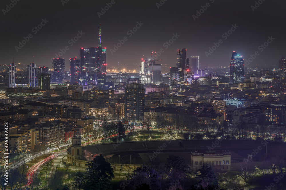 Milano Skyline - obrazy, fototapety, plakaty 