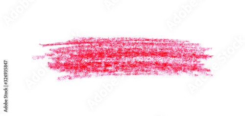 Handgemalte rote Streifen gemalt mit einem Buntstift