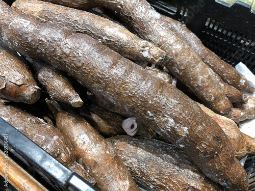 Tubes of cassava root crops, also known as 