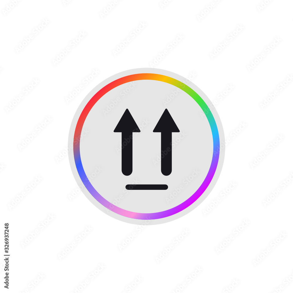 This side Up - Modern App Button This side Up - Modern App Button