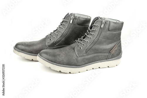 Men's gray, winter, modern shoes