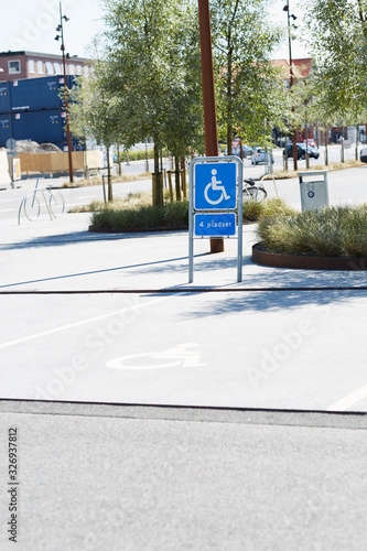 Handicap parking sign
