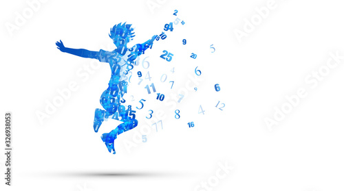 saltare, concorso, numeri, matematica, contare, cifre	