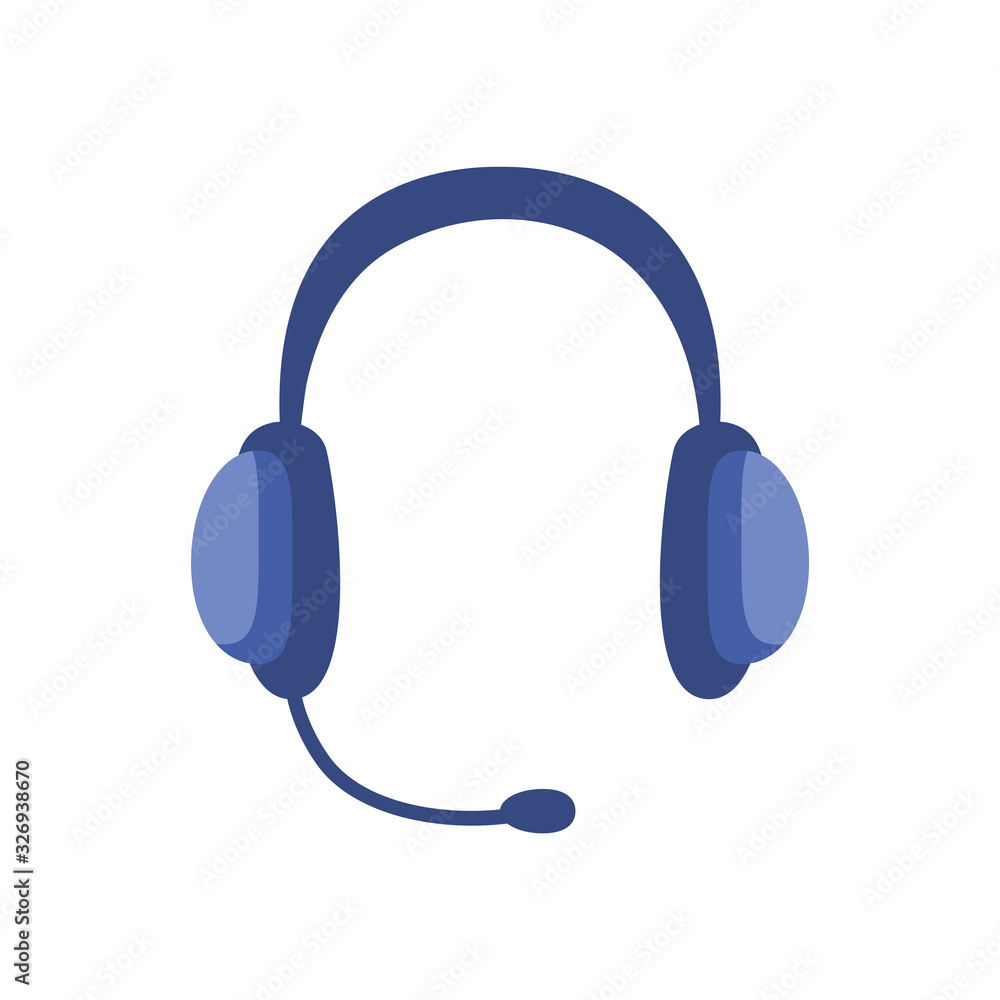 Isolated digital headphone line style icon vector design Isolated digital headphone line style icon vector design