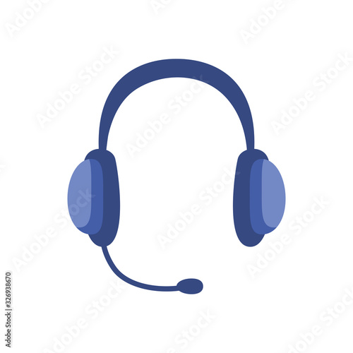 Isolated digital headphone line style icon vector design