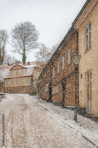 Helsingborg Wintry Old Town Street