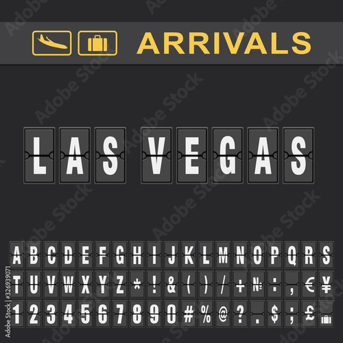 Las vegas Airport Time table for departures