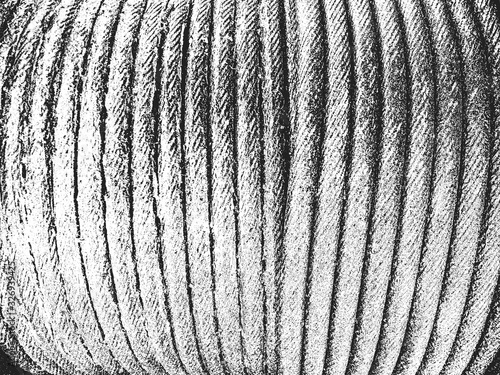 Distress rusty steel rope coil texture. Industrial grunge background for wall paper and web design. EPS8 vector