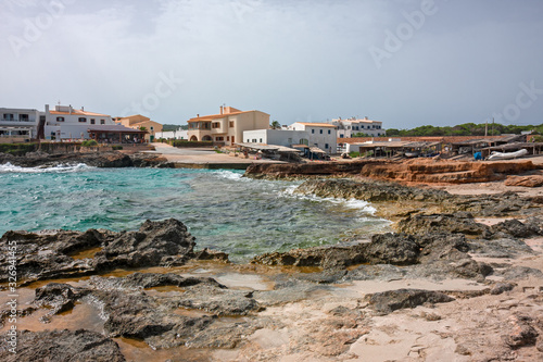 Fishing village on the coast of Formentera in the Balearic Islands in Spain. © serghi8