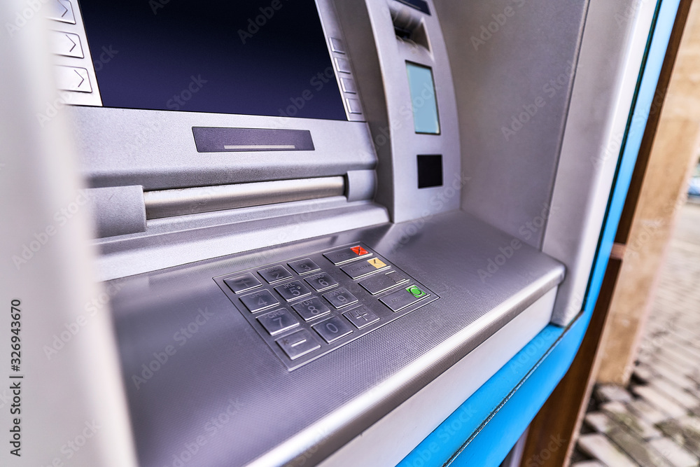 Atm bank for withdrawing cash close up Atm bank for withdrawing cash close up
