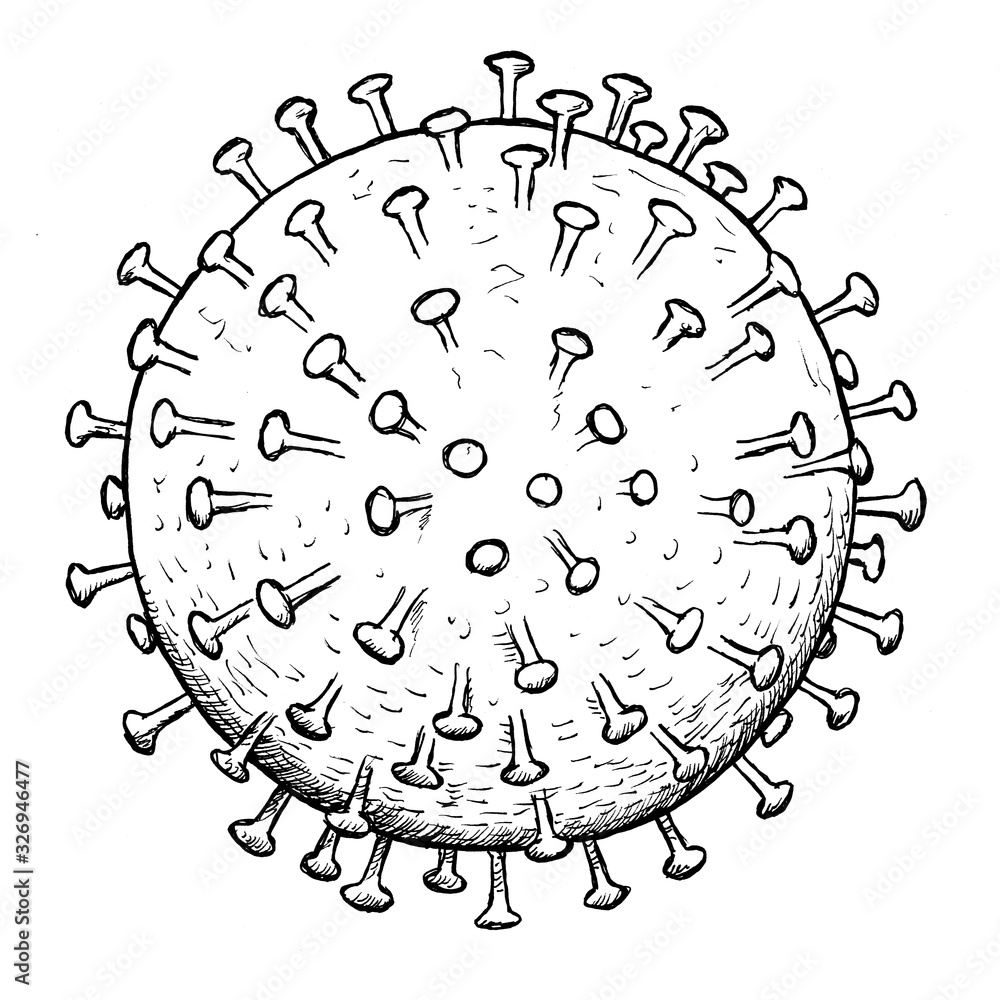 Drawing of Coronavirus COVID-19