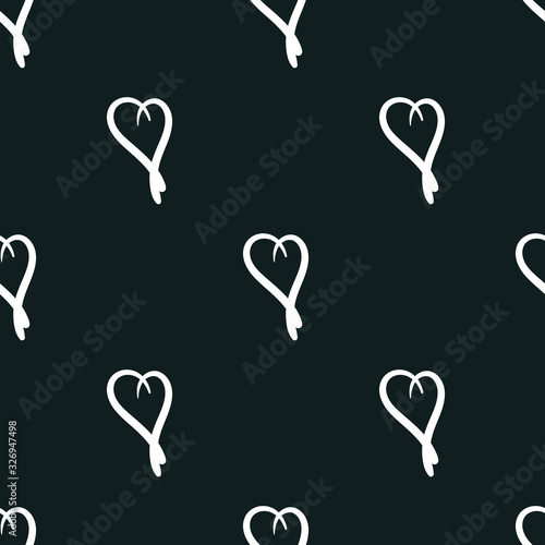 Seamless stylish pattern with pastel hand drawn hearts. Vector illustration