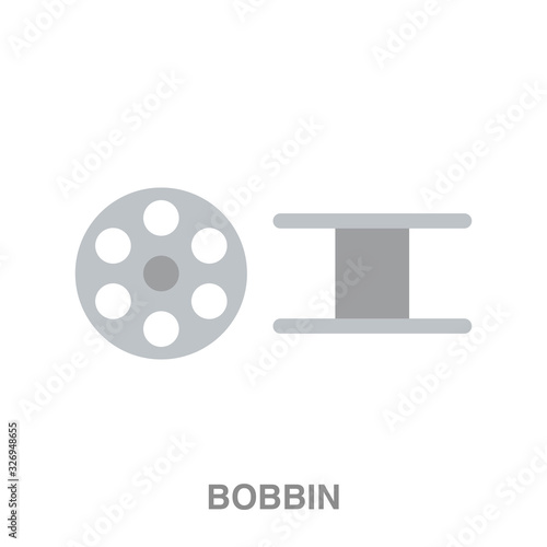 bobbin flat icon on white transparent background. You can be used black ant icon for several purposes.	