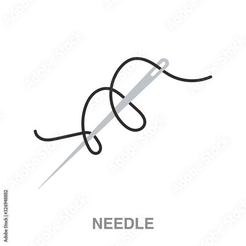 needle flat icon on white transparent background. You can be used black ant icon for several purposes. 