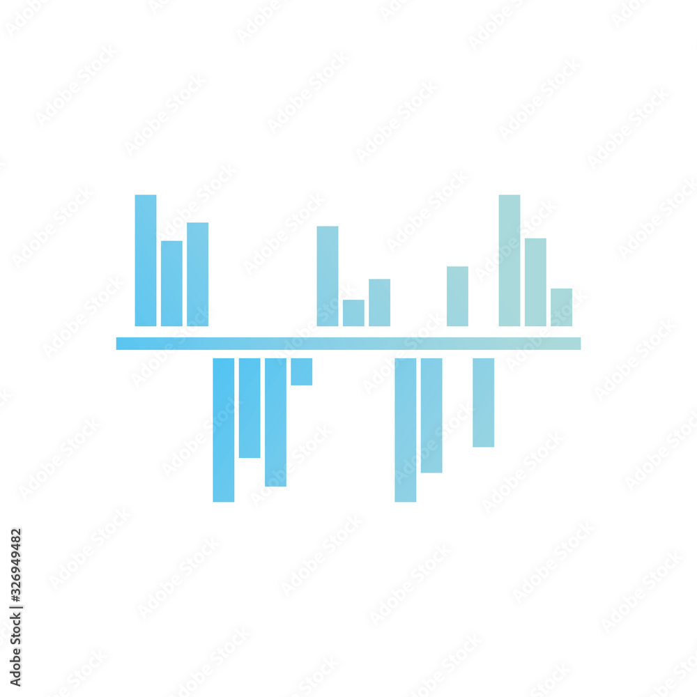 Isolated wave gradient style icon vector design