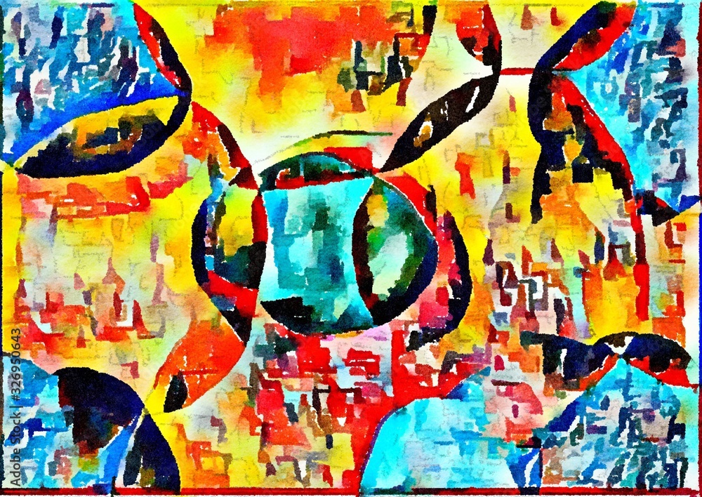 Obraz premium Watercolor paper background. Abstract Painted Illustration. Brush stroked painting.