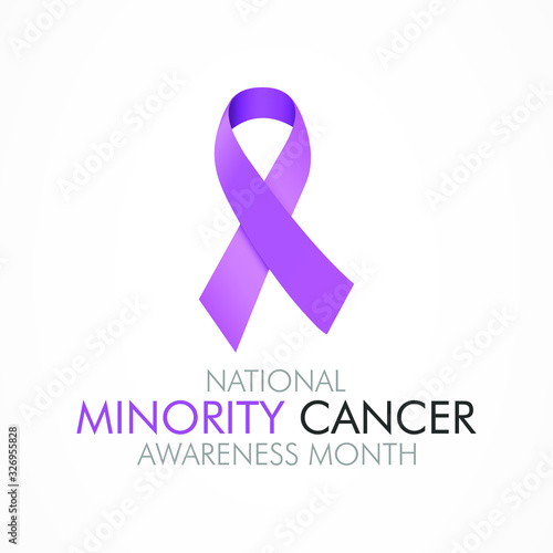 Vector illustration on the theme of National Minority Cancer awareness Month of April.