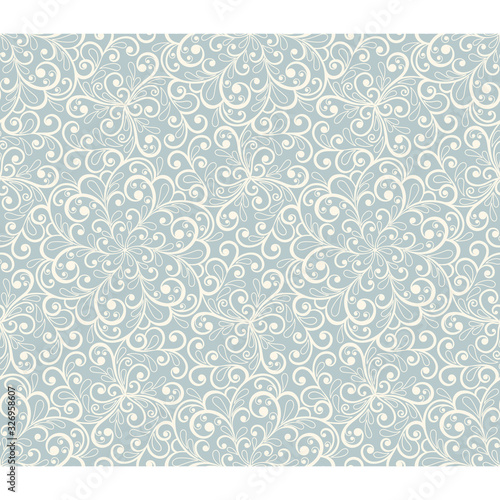 Seamless background  Eastern style. Mandala ornament. Arabic  Pattern. Elements of flowers and leaves. Vector illustration. Use for wallpaper, print packaging paper, textiles.