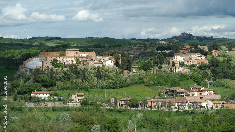 Panorama di San Giovanni d'Asso in provincia di Siena