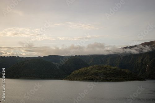 Amazing view of Laguna Cuicocha in Ecuador