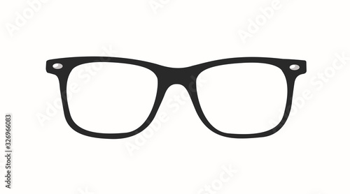 Vector Illustration of a Black Glasses Frame