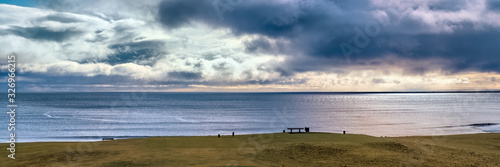 The first tee at Brora Golf Course  looking out over the ocean