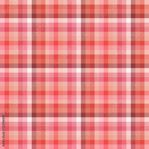 Seamless pattern in fine festive pink, orange and red colors for plaid, fabric, textile, clothes, tablecloth and other things. Vector image.
