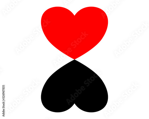 Valentine's day concept background. Heart shape vector illustration, Fulfill love.