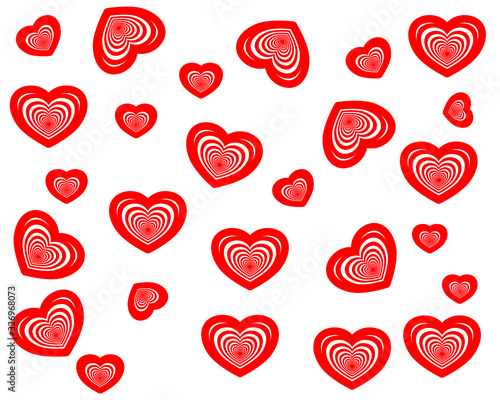 Valentine's day concept background. Heart shape vector illustration, Fulfill love.