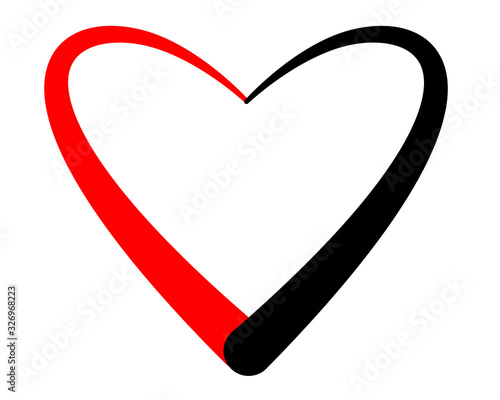 Valentine's day concept background. Heart shape vector illustration, Fulfill love.