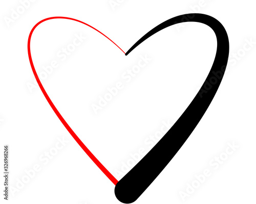 Valentine's day concept background. Heart shape vector illustration, Fulfill love.