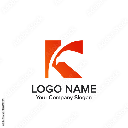 Eagle K letter logo vector Free Download Eagle K letter logo vector - GFXLoad