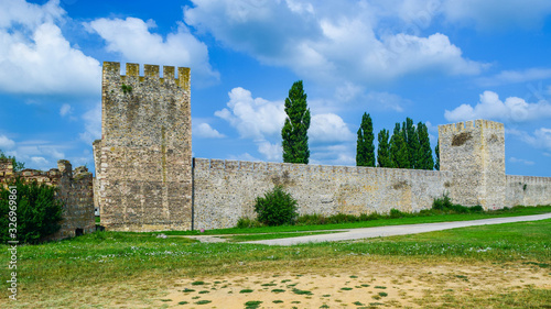 Exterior of the old fortress requiring restoration in the city of Smederevo, Serbia.