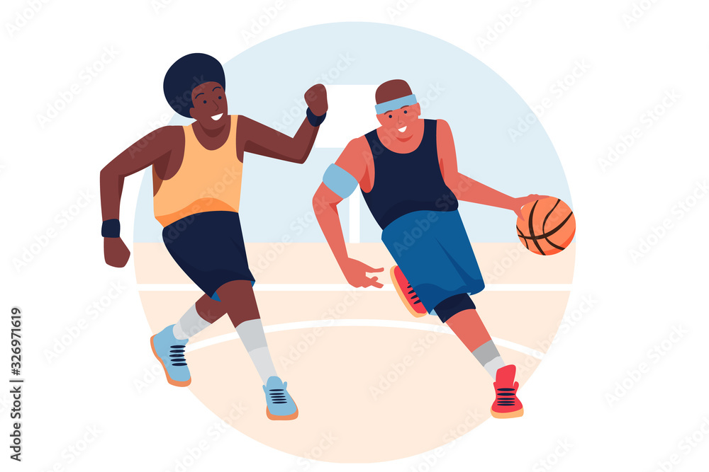 Basketball player. flat illustration