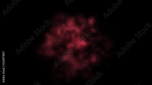 Plasma with energy charges in space. Computer generated sci-fi motion background  with alpha channel