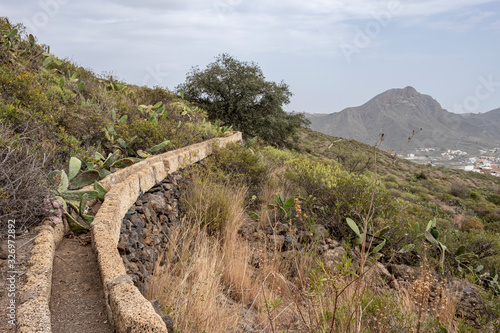 фотографія Irrigation on hillside near Arona Tenerife, Spain