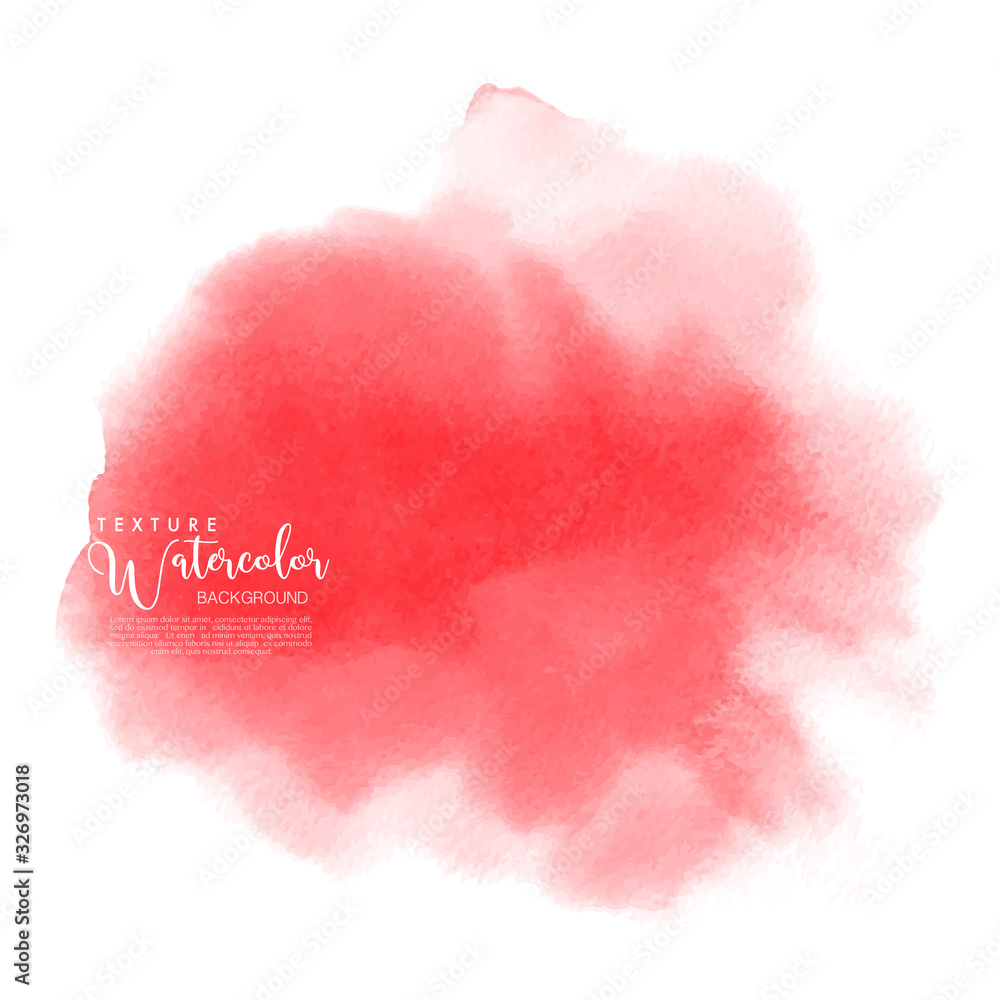 Bright red watercolor texture background