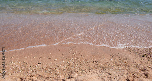 Sea wave on the beach - panoramic format