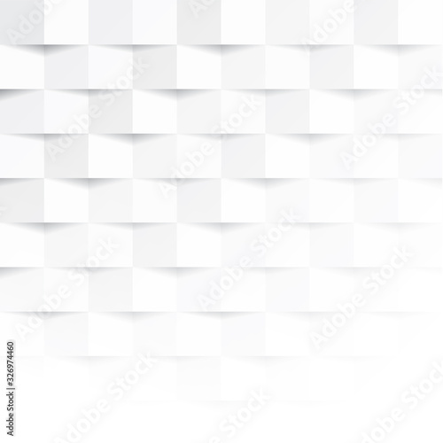 Minimal white folding texture background, Abstract origami backdrop vector illustration.