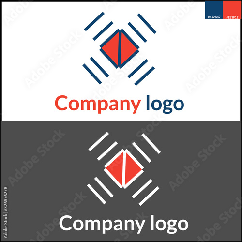 Abstract logo squares for company logo design