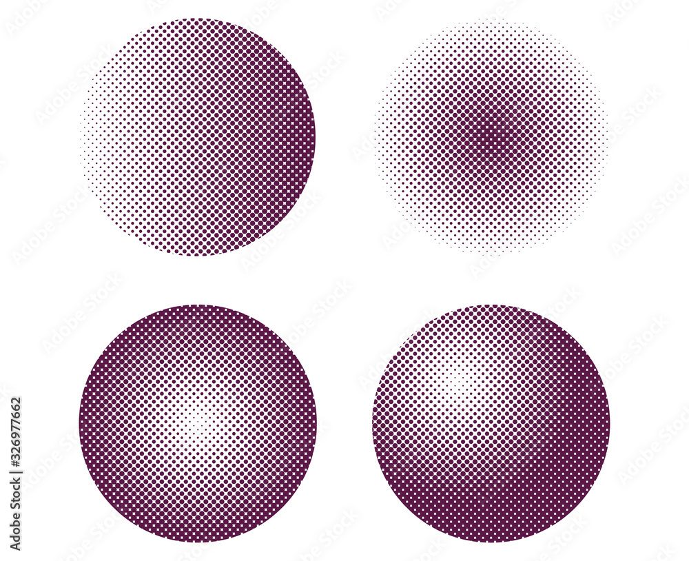 halftone gradation circles vector