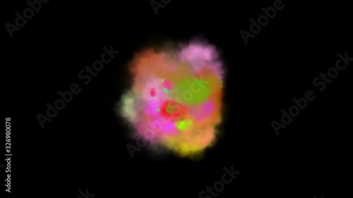 abstract background. Color Burst iridescent multicolored colorful rainbow smoke powder explosion fluid ink particles