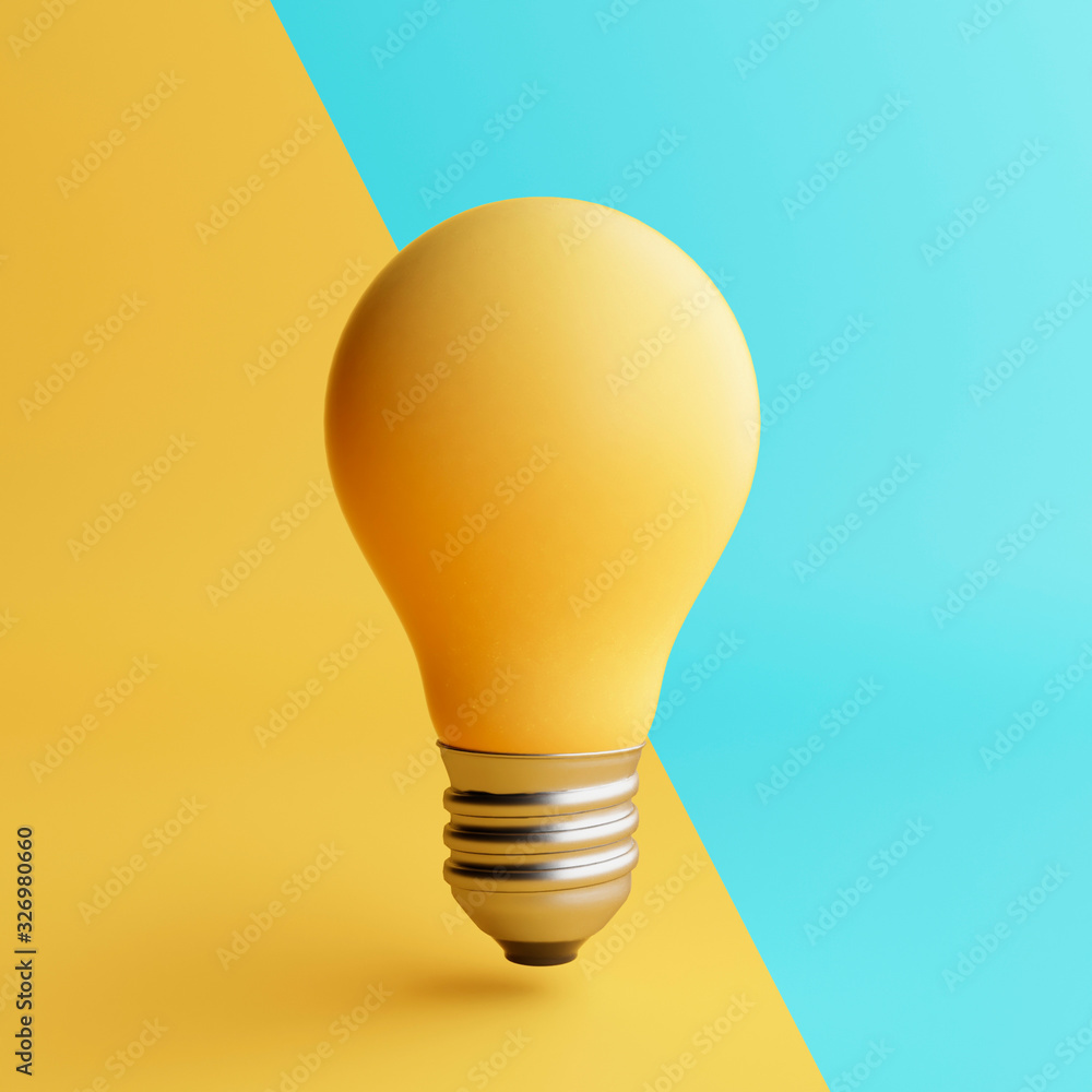 3D Render. Minimal ligtht bulb isolated in studio shot. 3D Render. Minimal ligtht bulb isolated in studio shot.