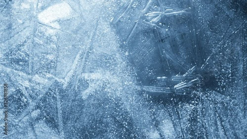 Close-up of melting ice texture. 
